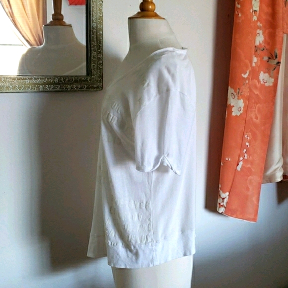 Free People Burn Out White Graphic Tee Size XS - Picture 8 of 11